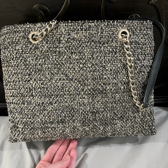 Black Tweed Kate Jordyn Chain bag - Picture 3 of 9